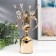 Summary Metal for 1 candle "Treaters with crystals. Column" Gold 29x15x15 cm