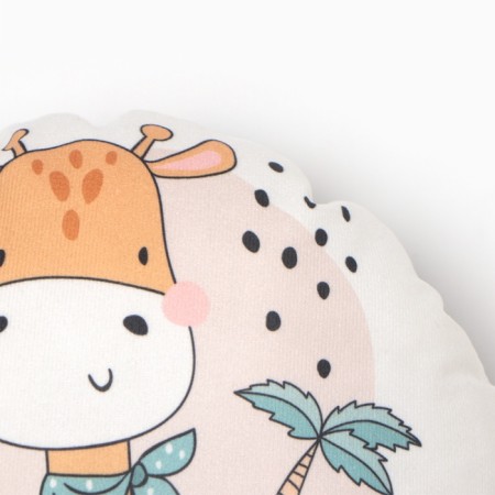 Decorative Ethel Pillow "Giraffe" D 30 cm, velor 100% p/e-1