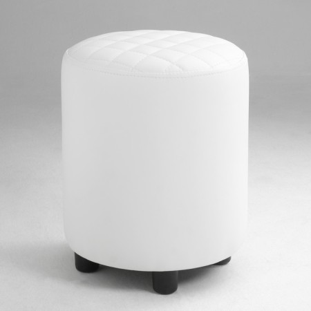Puff "Yokki", eco -leather white