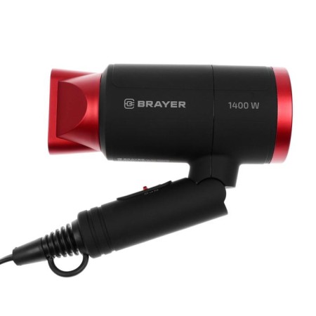 Feng Brayer BR3040RD, 1400 W, 2 speeds, folding handle, cord 1.8 m, black-red-2
