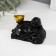 NECKE Polystone "Hothee with a gold merging, lies on a bag" Black 5x8.5x5 cm