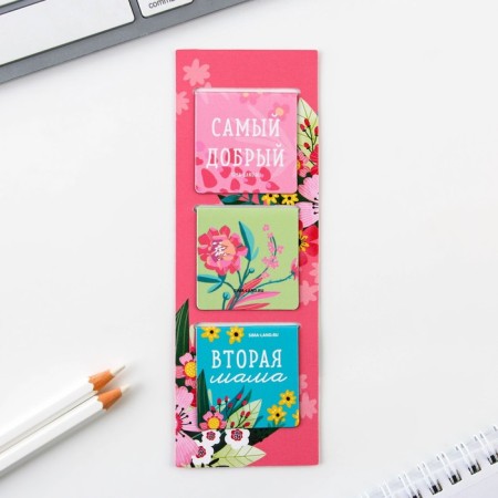 Gift set to the “beloved teacher”: A5 diary, 80 sheets, pen, stickers, thermostatic 350 ml and magnetic bookmarks-13