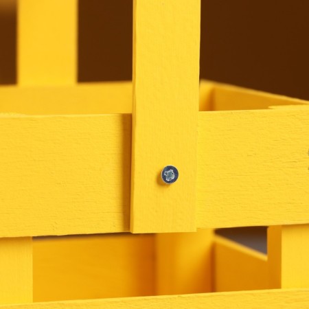 Wooden Kashpo 12 × 11 × 9 cm "odnushka light", two -string, yellow Dam beautifully-3