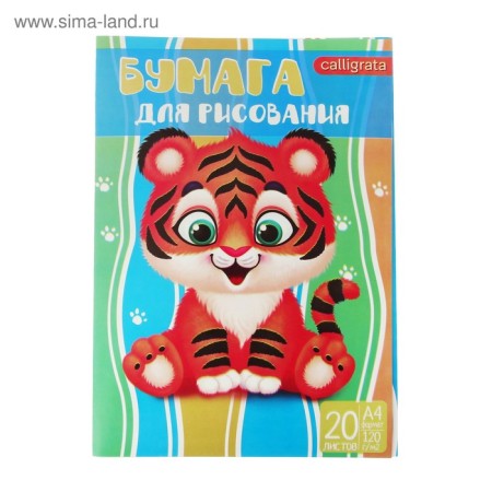 A4 drawing folder, 20 sheets "Tigerok", density 120g/m2-1