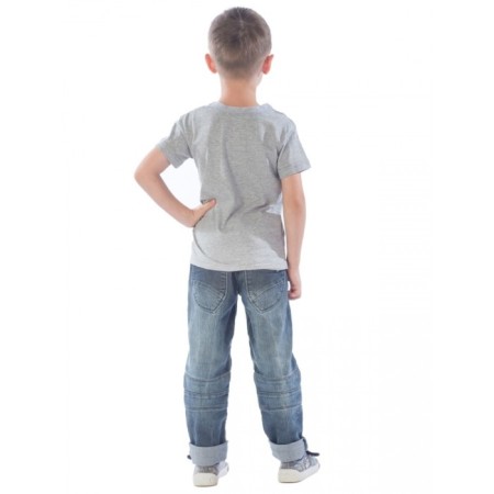 Children's T -shirt, height 98 cm, color gray melange-2