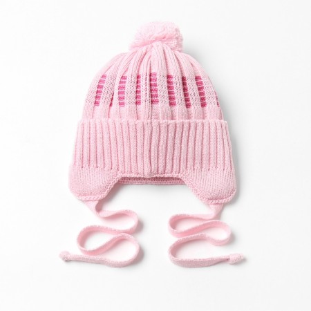 Children's hat minku, rr 44-46, pale pink color-5