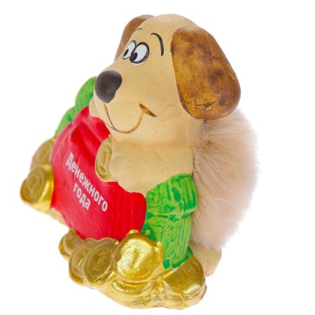 Ceramics Figure "Dog with a wallet" 7x4.5x6.5 cm-2