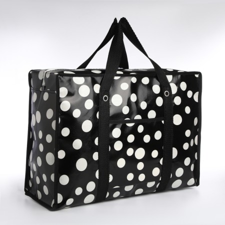 Lightning bag on a zipper, 35 liters, black/white color