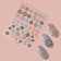 Nail stickers "mosaic", voluminous, multi -colored