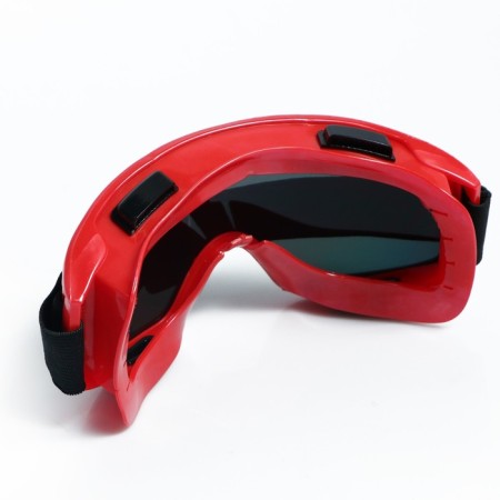 Glass-mask for motorcycle driving, chameleon glass, red-3