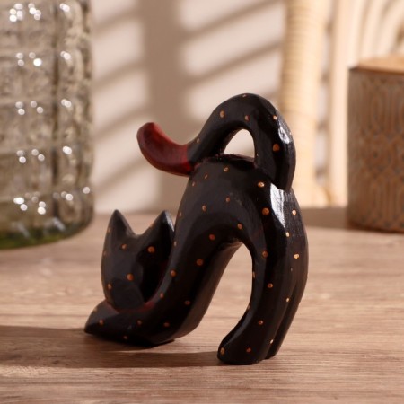 Souvenir tree "Cat for black spotted rings" 12x3x12 cm-2