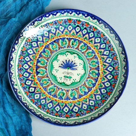 Largan Rishtan ceramics "Patterns", 31 cm, blue-1