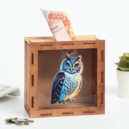 Piggy bank "Owl" 14x14x8 cm