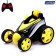 Circular radio -controlled "cyclone", works from batteries, yellow color