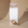 Interior candle white with concrete (Potal), 6 x 6 x 14 cm