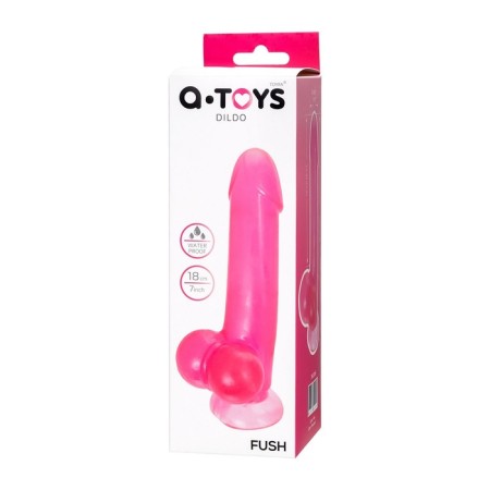 Realistic phallimitator A-Toys by Toyfa Fush, TPE, Pink Color, 18 cm-10