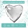 Set of foil balls 19 “hearts”, silver, 25 pcs.