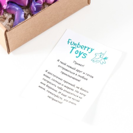 Souvenir-Antistress "Triceratops Terenty" 13.5x3.5x7.5 cm, lilac-7