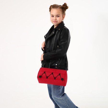 Sports bag with lightning, red color-5