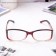 Finished glasses east 6621, burgundy color, +2.5