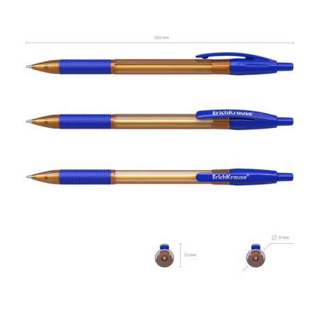 Automatic ball, Erichkrause, R-301 Matic & Grip Amber Node 0.7 mm, blue-3