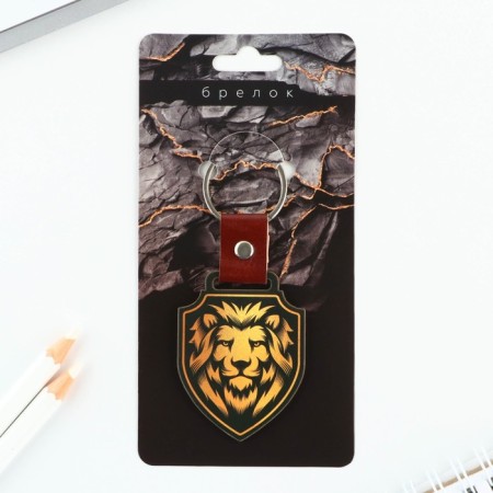 Key keychain wooden "lion", 7 x 4.2 cm-1