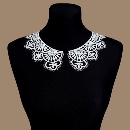 Collar sewing, guipyur, 23 × 7.5 cm, white color-6