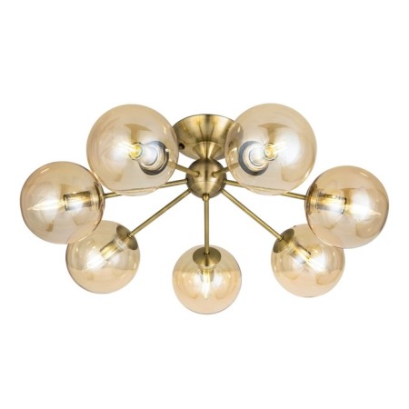 Ceiling chandelier CITILUX “Tommy” CL102173, 66.5x66.5x26 cm, 7x40W, E14, brown color