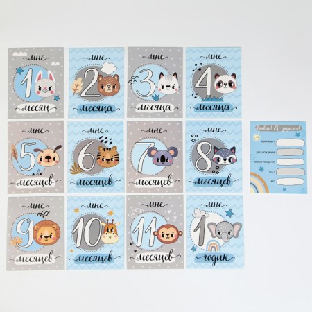 Gift set: soft toy+teething+cards for the photo "Elephant"-6