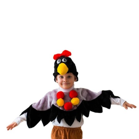 Carnival costume "Raven", hat, collar with wings, 5-7 years old, height 122-134 cm