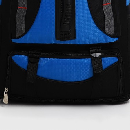 Tourist backpack on lightning, 4 outer pockets, blue/black color-5