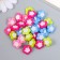 A set of buttons of decorative plastic "Flower with an insert" set 30 pcs 1.4x1.4 cm mix
