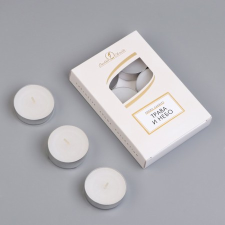 A set of candles of tea flavored "grass and sky", 6 pcs, 12 g-4