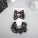 Hair set "Felicia" (elastic band 7 cm, 2 clamps 6.5 cm) elegy, black and white