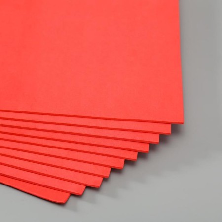 Set of foamiran 50x50 cm (10 sheets) 2 mm central red-1