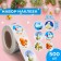 Stickers in the Roll "Friends", 500 pcs, 3.8 x 3.8 cm