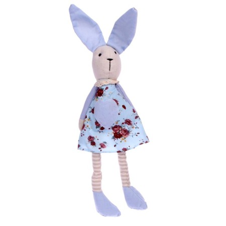 Soft toy "rabbit", blue color, species mix