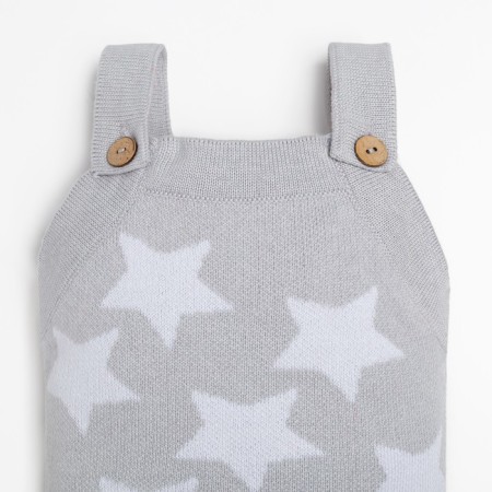 Knitted Knit Kroshka I “Stars” Height 74-80 cm, Gray color-1