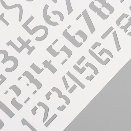 Plastic stencil "numbers", 16x24 cm-2