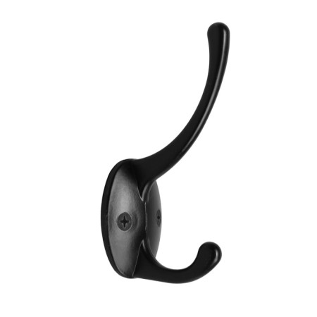 Hook furniture tundra TKD008, two -rod, black, 100 pcs