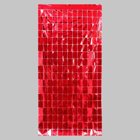 Festive curtain, 100 × 200 cm, red color