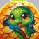 New Year's Baby backpack "Fairytale snake", plush, yellow color, for the New Year