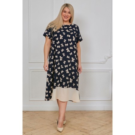 Women's dress, size 64, dark blue color