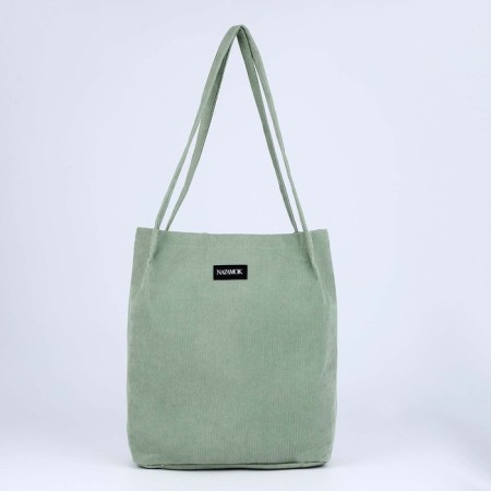 Shopper without fastening, green color-1