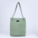Shopper without fastening, green color