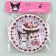 A set of paper plates, kuromi, d = 18 cm, set 6 pcs.