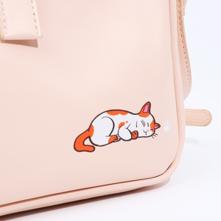 Bag Cross-Bodi with a zipper, pink color-3