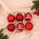 Set of balls plastic D-6 cm, 6 pcs "Fir tree from curls" red