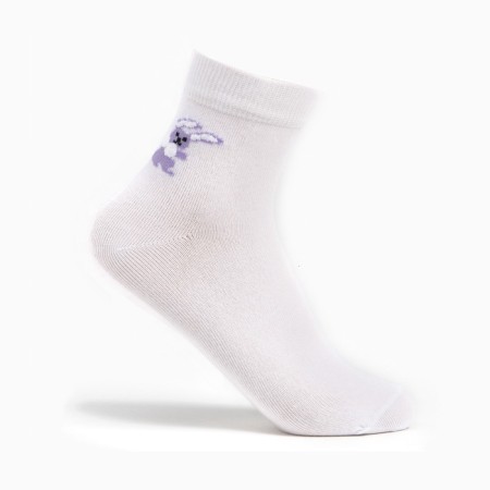 Women's socks, white color/hare, size 35-37