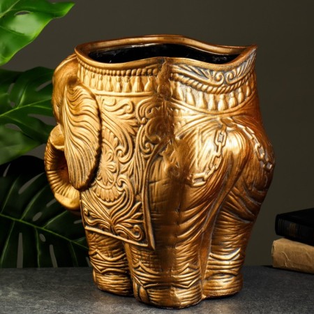 Figure Kashpo "Elephant Medium", bronze 6 l/ 35x22x35 cm-3